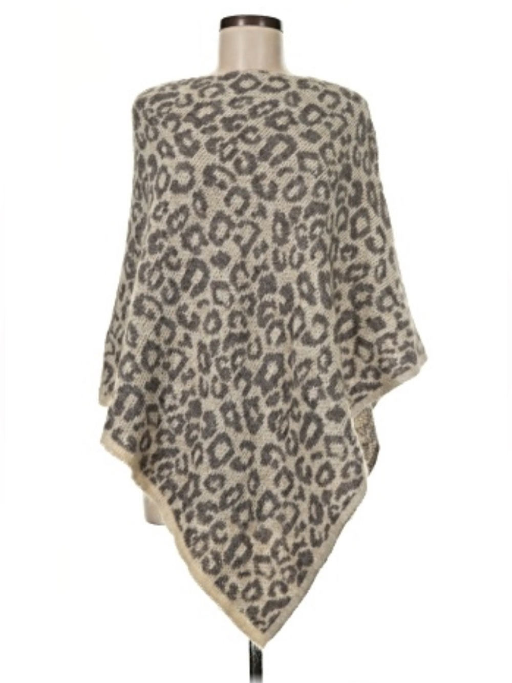 Nardi & Tagliaferri Leopard Print Italian wool Poncho Sweater